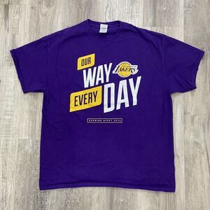 Los Angeles Lakers Shirt Men's XL Purple NBA Basketball Our Day Every‎ Day 2016